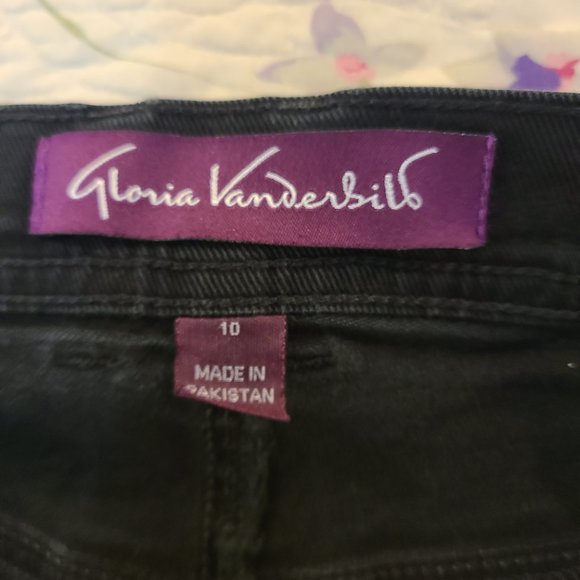 Gloria Vanderbilt Black Jeans size 10 - Picture 3 of 4